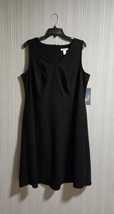London Times Size 14W Black Sheath Dress Sleeveless NWT Read* - Picture 1 of 5