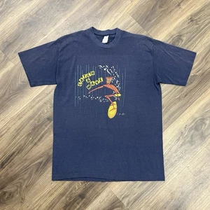 Vintage 80er T-Shirt Surf Catch A Wave Hang Ten Single Stitch blau Gr. XL - Bild 1 von 4