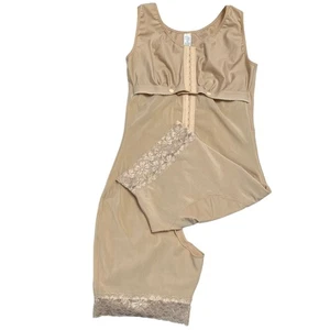 Damen Shapewear Body Gr. XL Nude Druckknöpfe Haken-N-Eye unten offen - Bild 1 von 8