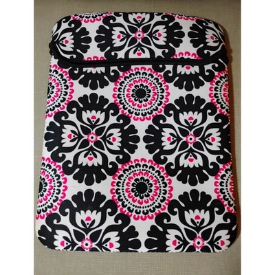 Thirty One Tablet Phone Sleeve Black White Pink Damask Pattern Protective Case - Image 1 of 4