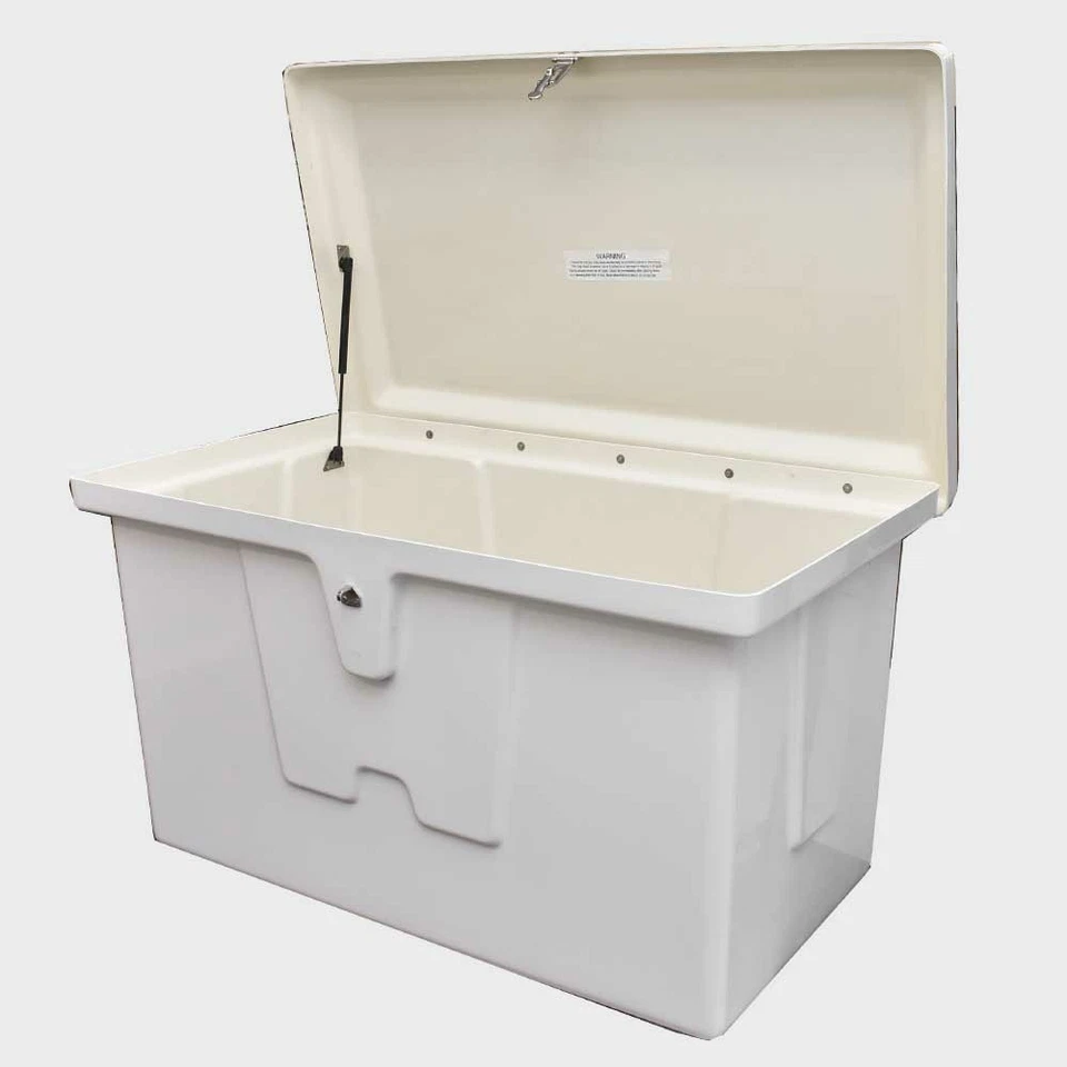 Caja de almacenamiento Dockmate Boat Dock | Fibra de vidrio blanca Foto 1 de 4