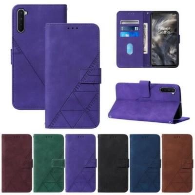 Flip Leather Wallet Phone Case For OnePlus 9 Plus 10 Pro Nord 20 N100 N200 5G 1+ - Image 1 of 4