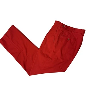 Vtg 80's IZOD Men's Red CASUAL Dress Pants Cotton Blend Preppy GOLF Trousers 32 - Picture 1 of 8