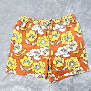 Seed Heritage Kids Size 9 Orange Yellow Floral Cotton Blend Elastic Waist Shorts - Picture 1 of 11
