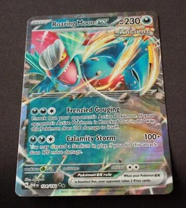 Roaring Moon ex 124/182 casi nuevo Pokémon SV04: Paradox Rift Dbl raro holofoil inverso - Imagen 1 de 2