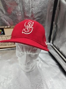 Sombrero New Era Seattle Mariners Rojo 59FIFTY Talla 7 3/8 - Imagen 1 de 12