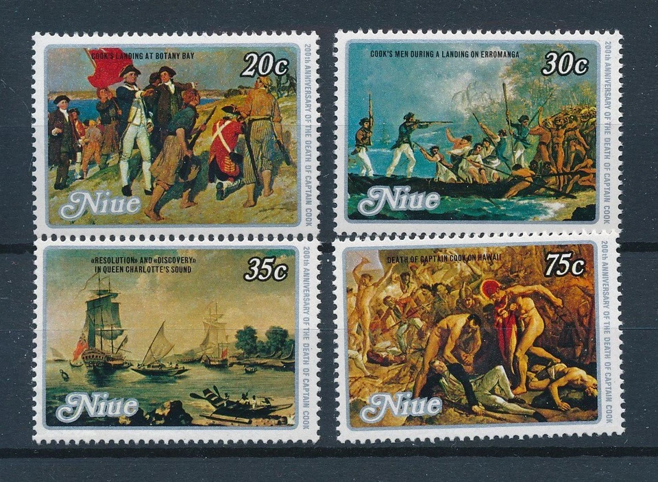 [112504] 纽埃 1979 船艇 200 周年死亡船长詹姆斯库克全新邮票 — 第 1/1 张图片