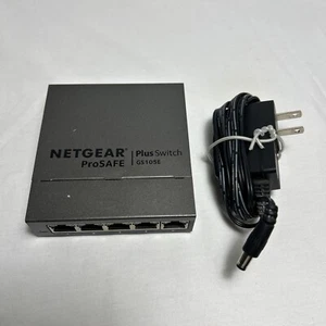 NETGEAR ProSafe Plus GS105E v2 5-Port Gigabit Smart Ethernet Switch w/ Adapter - Picture 1 of 5