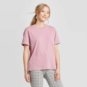 Camiseta para mujer de ajuste estándar manga corta - Un nuevo día púrpura XS - Imagen 1 de 1
