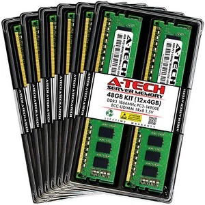 48GB 12x 4GB PC3-14900E ECC UDIMM ASUS RS700-E7/RS4 RS700-E7/RS4-C Memory RAM - Picture 1 of 4