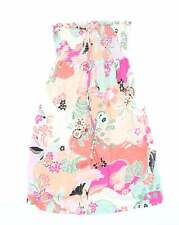 Accessorize Womens Multicoloured Floral Viscose Fit & Flare Size 8 Off the Shoul