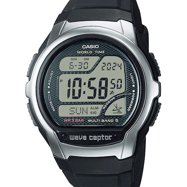 CASIO WAVE CEPTOR WV-58R-1AJF Radio Solar Digital Watch 43.7mm