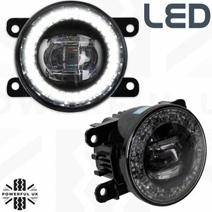 Luz de parachoques con luz de niebla frontal LED + DRL para LandRover Discovery 4 punto ojo ángel L R - Imagen 1 de 11