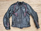 M2R (MADE TO RACE) LADIES BLACK WITH RED LEATHER BIKE JACKET SIZE XS (US 4)