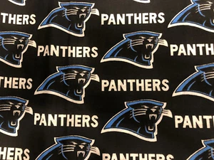 Fabric vintage (c.1994) Carolina Panthers NFL Football Cotton1/4 Yard (9”x58”) - Picture 1 of 1