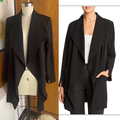 NWT Donna Karan Crepe open front Jacket XS Blazer Mulberry Fields black label - Image 1 of 4