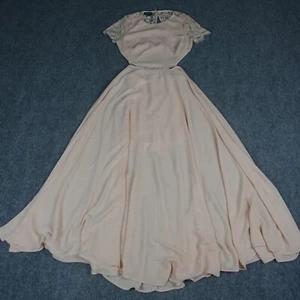 Bebe Dress Womens 8 Pink Blush Peach Long Maxi Prom Gala Special Occasion Y2K VT - Picture 1 of 19
