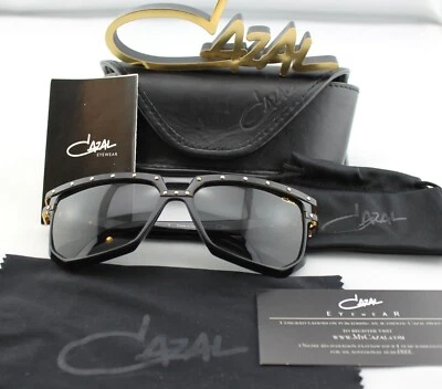 Lentes originales CAZAL MOD 8028 Col 001 marco de plástico negro gris tinte sólido Foto 1 de 4