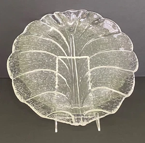 ORREFORS Schweden Eden Leaf 12,25" Kristallplatte oder Servierschale ~ Lars Hellsten - Bild 1 von 12