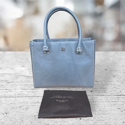 KATE SPADE Quinn Tarrytown Gris Cuero Mármol Bolso de Mano 11.25" x 9.5" Foto 1 de 4