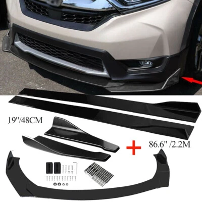 For Honda CR-V CRV CR-Z Front Bumper Lip Spoiler Diffuser Side Skirts Body Kit Foto 1 de 4