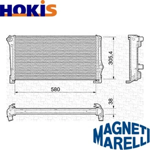 RADIATOR ENGINE COOLING 350213199000 FOR LANCIA MUSA/YPSILON FIAT PUNTO/Van 1.2L - Picture 1 of 7