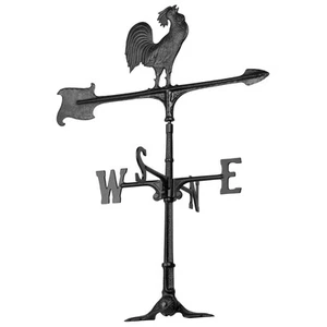 Products Rooster Accent Weathervane, 30-Inch, Black - Picture 1 of 5