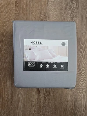 Juego de sábanas de 6 piezas de algodón de 800 hilos Hotel Signature - Completo - Gris Nuevo Foto 1 de 4