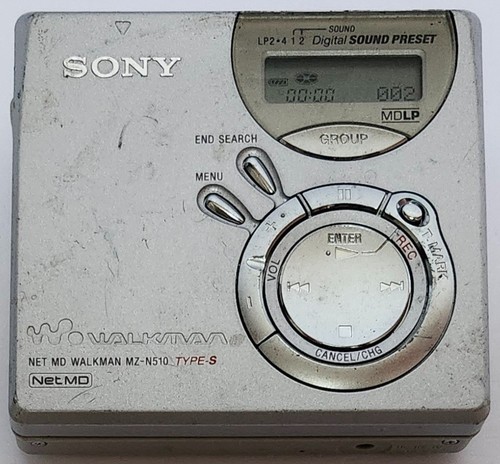 SONY MZ-N510 TYPE-S MDレコーダー ウォークマン シルバー Sony Walkman Portable MiniDisc Player MZ-N510 Type-S With 1