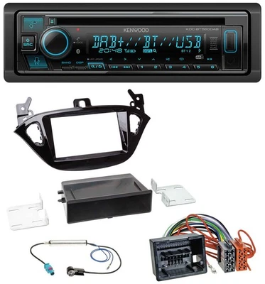 Kenwood Bluetooth DAB CD MP3 USB Autoradio für Opel Adam ab 13 Corsa E ab 15 Abl - Bild 1 von 4