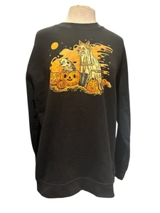 The Happiest Fox Halloween Sweatshirt - Schwarz Rundhals Pullover, Geist Katze & Pum - Bild 1 von 7