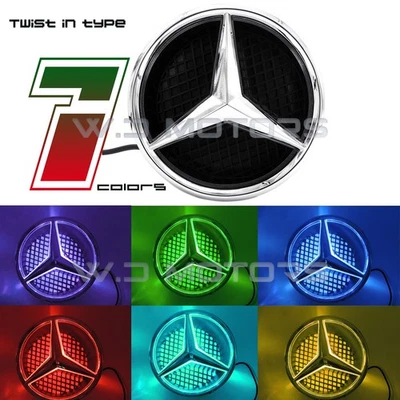 Led Grill Emblem Logo Light For Mercedes-Benz W205 W204 W176 C CLA GLK E Class — 第 1/4 张图片
