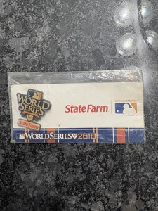 2010 World Series Logo Fall Classic Pin MLB State Farm Texas Rangers SF Giants - Bild 1 von 2