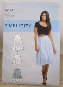 Simplicity S9123 9123 3/4 Circle skirt pattern Misses Sz 14-22 UNCUT - Picture 1 of 4