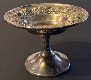 Stieff Sterling Silver Rose Repousse Berry Candy Bowl 126 - X, Vintage 165 grams - Picture 1 of 5