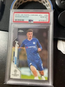 2019-20 Topps Chrome UCL Mason Mount #30 PSA 10 GEM MINT Rookie RC Ai - Picture 1 of 1