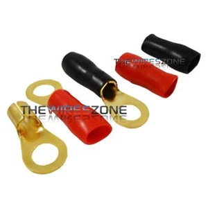 Raptor R438RT Mid Series Gold Plated 4 Gauge 3/8" Ring Terminal (20/pack) 4 AWG - Picture 1 of 5