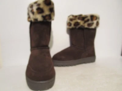 Botas informales de gamuza a media pantorrilla Style & Co para mujer ingeniosas de leopardo marrón talla 6 Foto 1 de 4