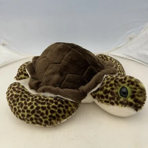 Wild Republic Brown Green Sea Turtle Plush Stuffed Animal 13 Inches - Picture 1 of 15