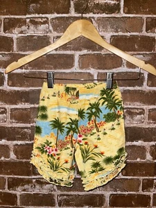 NUEVO SIN ETIQUETAS PANTALONES GYMBOREE BEBÉ 6-12 MESES TROPICAL PEQUEÑO KEIKI CAPRI VOLANTE AMARILLO - Imagen 1 de 2