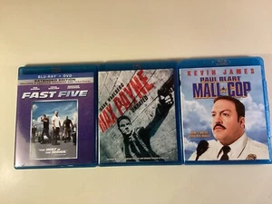 3 Blu Ray Movies: Max Payne Unrated, Fast Five Ext Edition, Paul Blart: Mall Cop - Picture 1 of 11