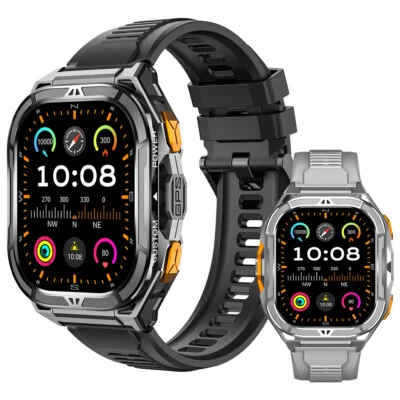 Military Smart Watch For Men (Call Receive/Dial) Rugged Tactical Fitness Tracker - Image 1 of 4