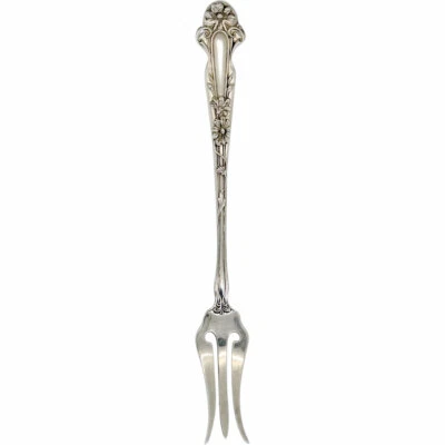 Garfo antigo americano R. Blackinton & Co. prata esterlina margarida azeitona 1904 - Imagem 1 de 4