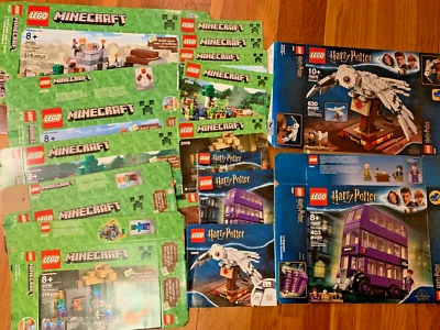 Lego Harry Potter Minecraft EMPTY BOX & MANUAL LOT ONLY 75957 75979 21121 21120 - Image 1 of 4