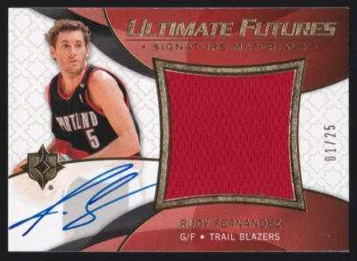 2008-09 Ultimate Collection Futures Signature Materials Rudy Fernandez RC #01/25 - Image 1 of 2