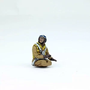 PreSale Pro-Painted 1:32 figure Seated Luftwaffe Pilot (Dark Blue Gray Uniform) - Picture 1 of 4