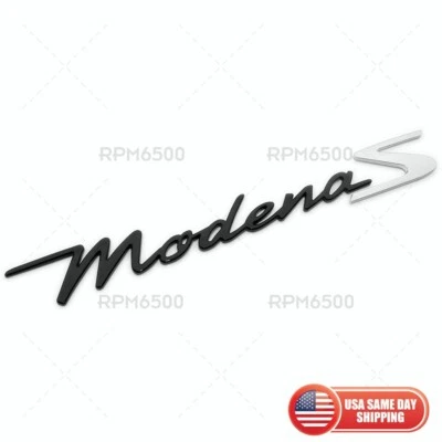 For Maserati Modena S Side Fender Marker Nameplate Logo Emblem Badge Sport Black - Image 1 of 4