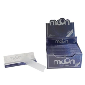 1 Caja 50 Folletos Papel Arroz Azul Luna Tabaco Papel Liar Tamaño King 108x45mm - Imagen 1 de 11
