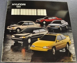 1991 Hyundai Catalog Brochure Sonata Scoupe Excel Excellent Original 91 - Picture 1 of 6