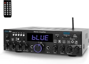 Pyle Wireless Bluetooth Home Stereo Amplifier - Multi-Channel 200W BLACK  - Picture 1 of 8